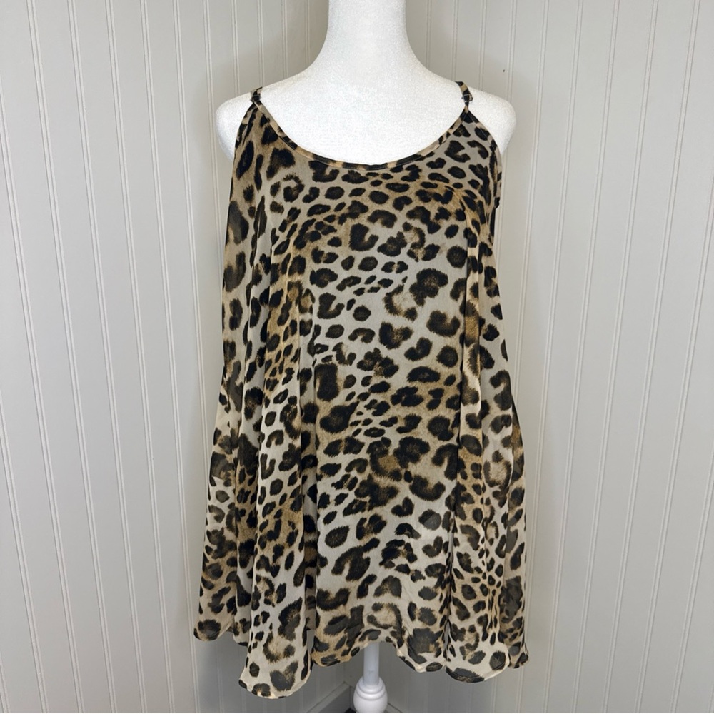 Show Me Your Mumu Leopard Print Halter Dress / Tunic – Size M